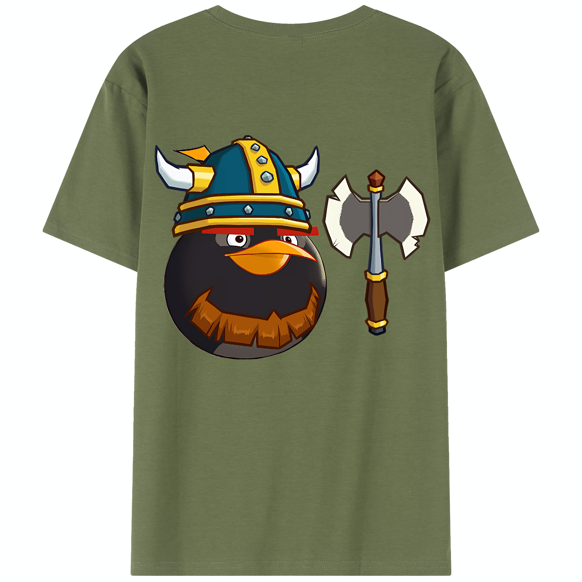 （画像用） Angry Birds アングリーバード 綿100％半袖Tシャツ（背面プリント）
